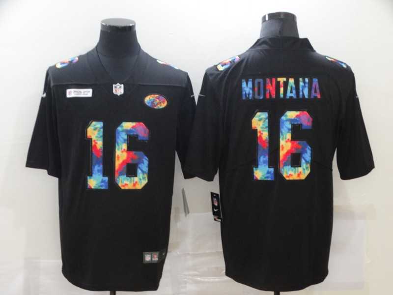 Nike San Francisco 49ers #16 Joe Montana Multi-Color Black Crucial Catch Vapor Untouchable Limited Jersey,We sell and wholesale Nike San Francisco 49ers #16 Joe Montana Multi-Color Black Crucial Catch Vapor Untouchable Limited Jersey on line form chian!
